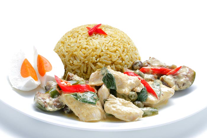 Green Curry Fried Rice & Stir Fried Chicken Green Curry & Salted Egg